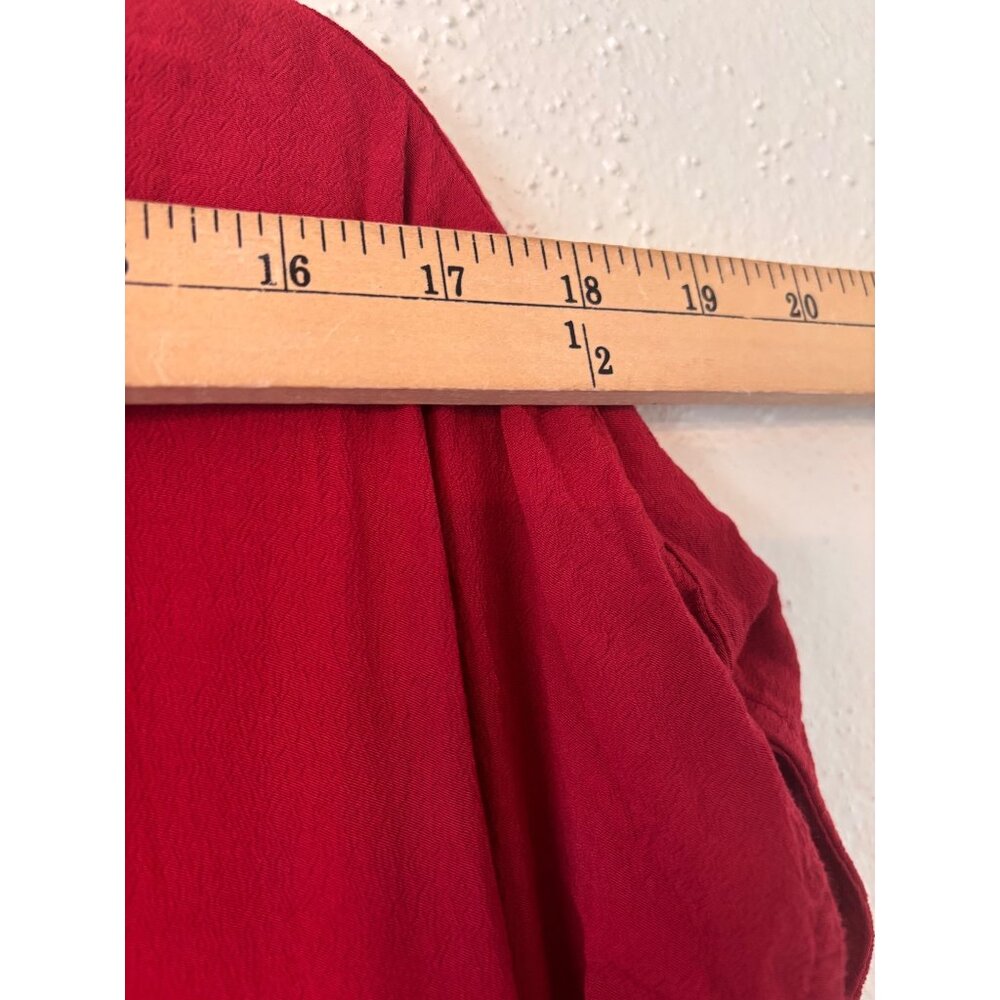 Madewell Bicoastal Tunic Dress Crimson Red Womens Oversized Relaxed Style M - Picture 6 of 9